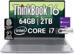 Lenovo ThinkBook 16 G6 Business Laptop, 16” FHD+, Intel 10 Core i7-1355U, 64GB DDR5, 2TB NVMe, WiFi 6 + BT, Backlit KB, Fingerprint, HD Webcam, Win 11 Pro - Image 2