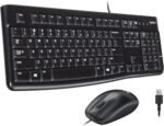 Logitech MK120 Wired Keyboard and Mouse Combo for Windows, Optical Wired Mouse, Full-Size, USB, Compatible with PC, Laptop - Black - Image 2