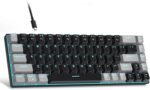 MageGee Portable 60% Mechanical Gaming Keyboard, MK-Box LED Backlit Compact 68 Keys Mini Wired Office Keyboard with Red Switch for Windows Laptop PC Mac - Black/Grey - Image 2