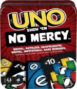 Mattel Games UNO Show ‘em No Mercy Card Game in Storage & Travel Tin for Kids, Adults & Family Night with Extra Cards, Special Rules & Tougher Penalties (Amazon Exclusive) - Image 2