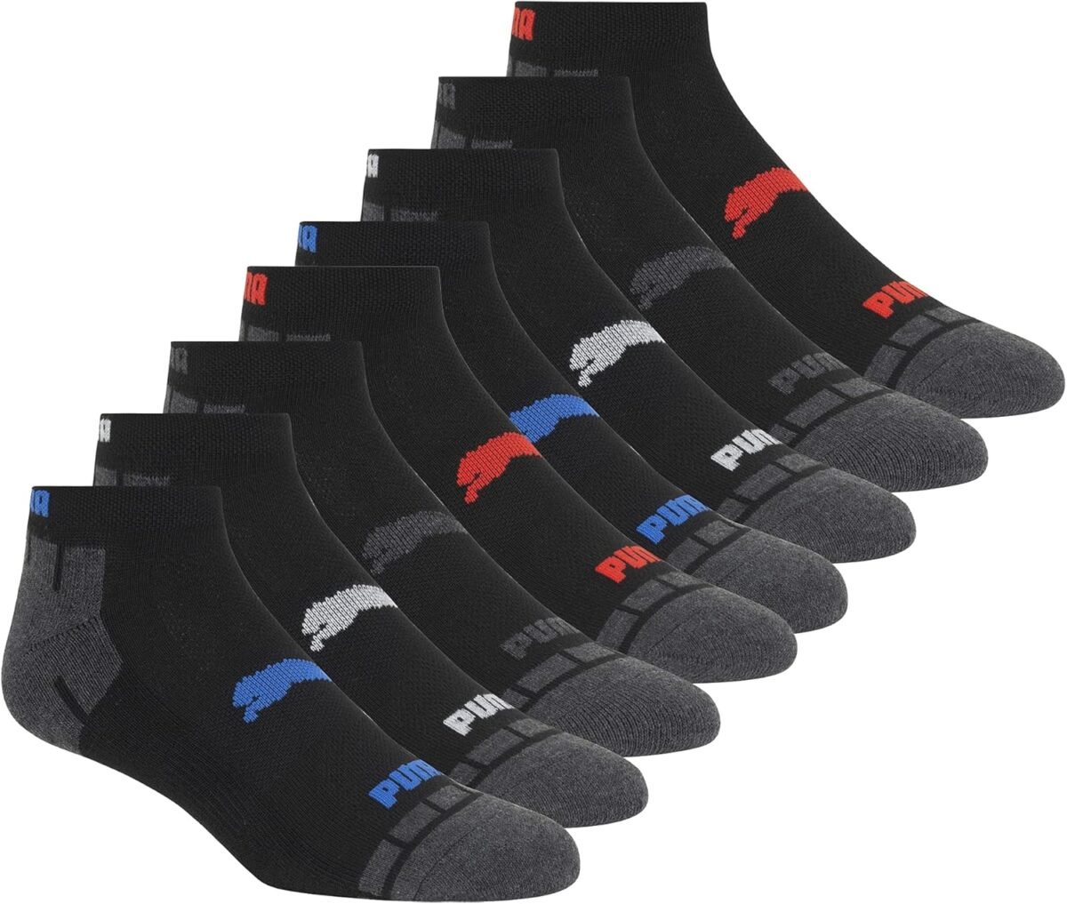 PUMA Men's 8 Pack Low Cut Socks - Image 2