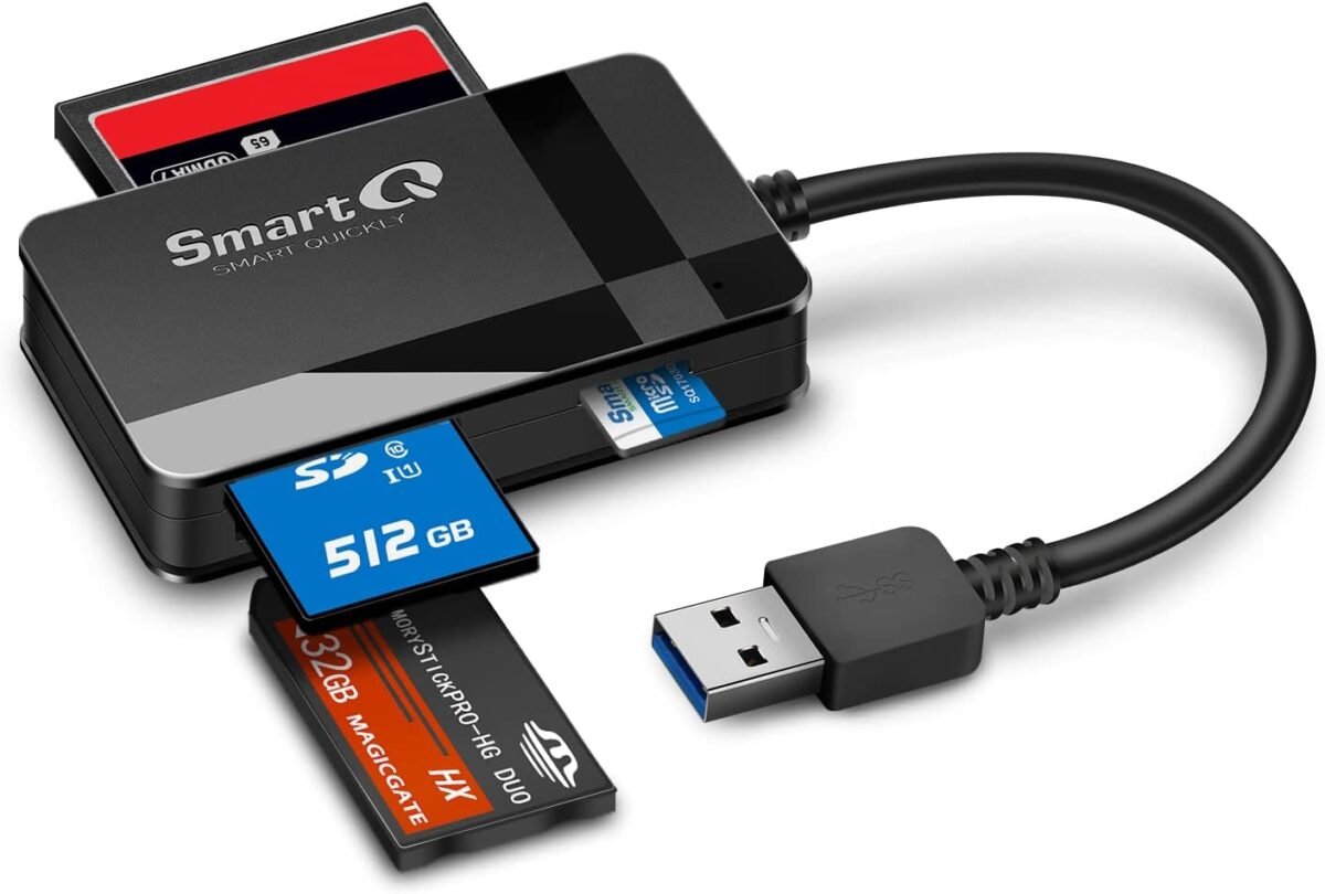SmartQ C368 USB 3.0 Card Reader - Plug & Play, Compatible with Apple & Windows, Supports SD, Micro SD, MS, CF Cards - Image 2