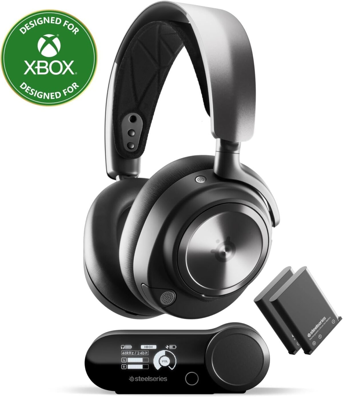 SteelSeries Arctis Nova Pro Wireless Xbox Multi-System Gaming Headset - Premium Hi-Fi Drivers - Active Noise Cancellation Infinity Power System - Stealth Mic - Xbox, PC, PS5, PS4, Switch, Mobile - Image 2