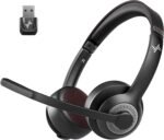 Wireless Headset with AI Noise Cancelling Microphone Bluetooth Headset - Bluetooth V5.2 Headphones with USB Dongle & Mic Mute for Computer/Laptop/PC/iPhone/Android/Cell Phones/Zoom - Image 2