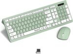 Wireless Keyboard and Mouse Combo, Full-Sized Wireless Keyboard and Adjustable DPI Mouse, 2.4GHz USB Receiver, Keyboard and Mouse for PC, Windows, MAC, Desktop, Laptop (Avocado Green) - Image 2