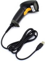 WoneNice USB Laser Barcode Scanner Wired Handheld Bar Code Scanner Reader Black - Image 2