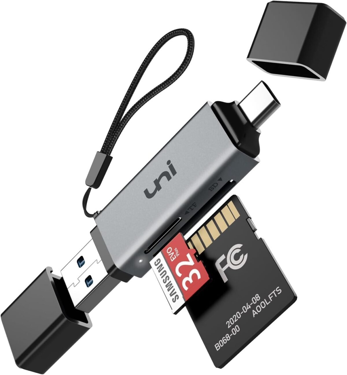 uni SD Card Reader, High-Speed USB C to Micro SD Card Adapter USB 3.0 Dual Slots, Memory Card Reader for SD/Micro SD/SDHC/SDXC/MMC, Compatible with MacBook Pro/Air, Chromebook, Android Galaxy - Image 2