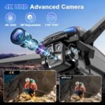 4K GPS Drone with Camera for Adults with 4.5” HD Screen Controller, Brushless Motor, Includes SD Card, 60-Min Flight Time, Auto Return, Follow Me, Under 249g, Beginner-Friendly, Great Gift - Image 3