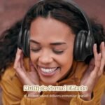 KVIDIO Bluetooth Headphones Over Ear, 65 Hours Playtime Wireless Headphones with Microphone, Foldable Lightweight Headset with Deep Bass, HiFi Stereo Sound Low Latency for Travel Work Cellphone - Image 3