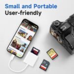 (Apple MFi Certified) Lightning to SD Card Camera Reader for iPhone,Trail Camera Viewer SD Memory Card Reader Adapter Compatible with iPhone 14/13/12/11/XS/XR/X/8/7/iPad,Plug and Play - Image 7