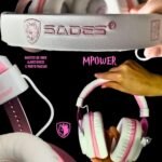 SADES MPOWER Stereo Gaming Headset for PS4, PC, Mobile, Noise Cancelling Over Ear Headphones with Retractable and Flexible Mic & Soft Memory Earmuffs for Laptop Nintendo Switch Games-Angel Edition - Image 9