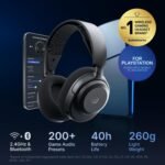 SteelSeries Arctis Nova 3P Wireless Multi-Platform Gaming Headset — Mobile App Control — 40 HR Battery — Neodymium Magnetic Drivers — 2.4GHz/Bluetooth — PS5, PS4, PC, Switch, Mobile — Black - Image 3