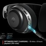 SteelSeries Arctis Nova 3P Wireless Multi-Platform Gaming Headset — Mobile App Control — 40 HR Battery — Neodymium Magnetic Drivers — 2.4GHz/Bluetooth — PS5, PS4, PC, Switch, Mobile — Black - Image 5