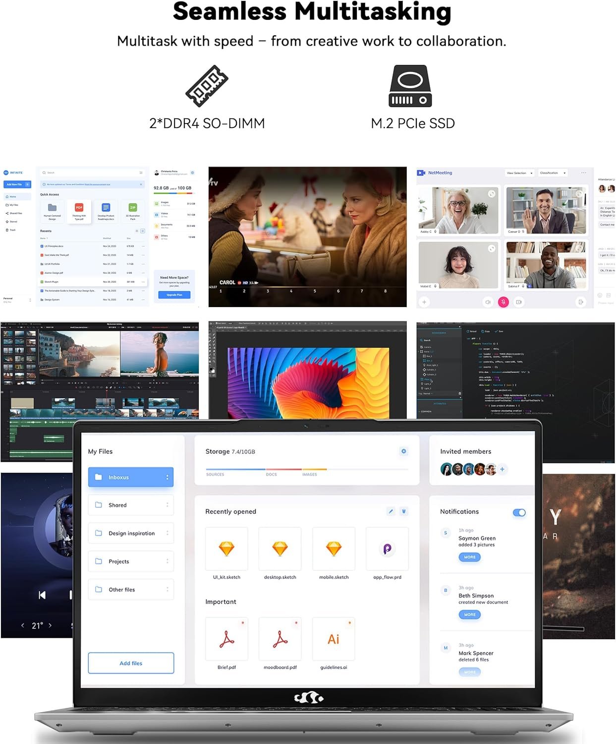 15.6'' IPS FHD-Laptop, 32GB RAM 1TB SSD AMD Ryzen 5(Beat i5-1135G7, 4 Cores Up to 3.7GHz) Student Computer with 65W Type-C, 2 Years Warranty, Fingerprint, Backlit Keyboard, BT5.2, Numpad, for Home - Image 10