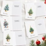 25 Christmas Cards, 5 Assorted Gold Foil Merry Christmas Tree Card with Envelopes, Bulk Greeting and New Years Cards, Perfect to Send Warm Holiday Wishes to Friends and Family - 4" x 6" - Image 3