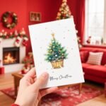 25 Christmas Cards, 5 Assorted Gold Foil Merry Christmas Tree Card with Envelopes, Bulk Greeting and New Years Cards, Perfect to Send Warm Holiday Wishes to Friends and Family - 4" x 6" - Image 5