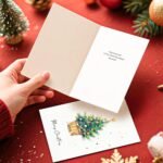 25 Christmas Cards, 5 Assorted Gold Foil Merry Christmas Tree Card with Envelopes, Bulk Greeting and New Years Cards, Perfect to Send Warm Holiday Wishes to Friends and Family - 4" x 6" - Image 8