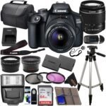 Canon EOS 2000D (Rebel T7) DSLR with 18-55mm Lens 3 Lens Kit and Sunshine Photo Accessories Bundle (Renewed) - Image 2