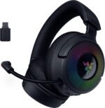 Razer Kraken V4 Wireless Gaming Headset: 2.4GHz, Bluetooth, USB - Super Wideband Mic - 40 mm Drivers - 9 Zone RGB Lighting - for PC, Mac, PS5, Nintendo Switch 2, Steam Deck, Smartphone - Black - Image 2