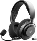 SteelSeries Arctis Nova 3P Wireless Multi-Platform Gaming Headset — Mobile App Control — 40 HR Battery — Neodymium Magnetic Drivers — 2.4GHz/Bluetooth — PS5, PS4, PC, Switch, Mobile — Black - Image 2