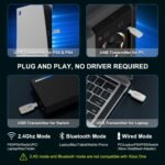 YOTMS Wireless PS5 Gaming Headset for PS4, PC, Switch, 2.4Ghz Wireless Gaming Over Ear Headphones with Mic, Bluetooth 5.3 Headphones with Stereo Sound, 40h Battery, for Laptop, Mac, Phone (White) - Image 3