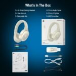 YOTMS Wireless PS5 Gaming Headset for PS4, PC, Switch, 2.4Ghz Wireless Gaming Over Ear Headphones with Mic, Bluetooth 5.3 Headphones with Stereo Sound, 40h Battery, for Laptop, Mac, Phone (White) - Image 9