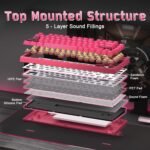 YUNZII RT75 PRO Wireless Gaming Keyboard,Hall Effect Mechanical Rapid Trigger Magnetic Keyboard Bluetooth/USB-C/2.4G 8KHz Polling Rate &128K Scan,RGB Backlit,TGL/SOCD/DKS/MT (Pink, Outemu Red Switch) - Image 7