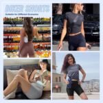 3 Pack High Waisted Biker Shorts for Women – 3"/ 5"/ 8" Black Workout Yoga Compression Novelty Shorts for Running - Image 4